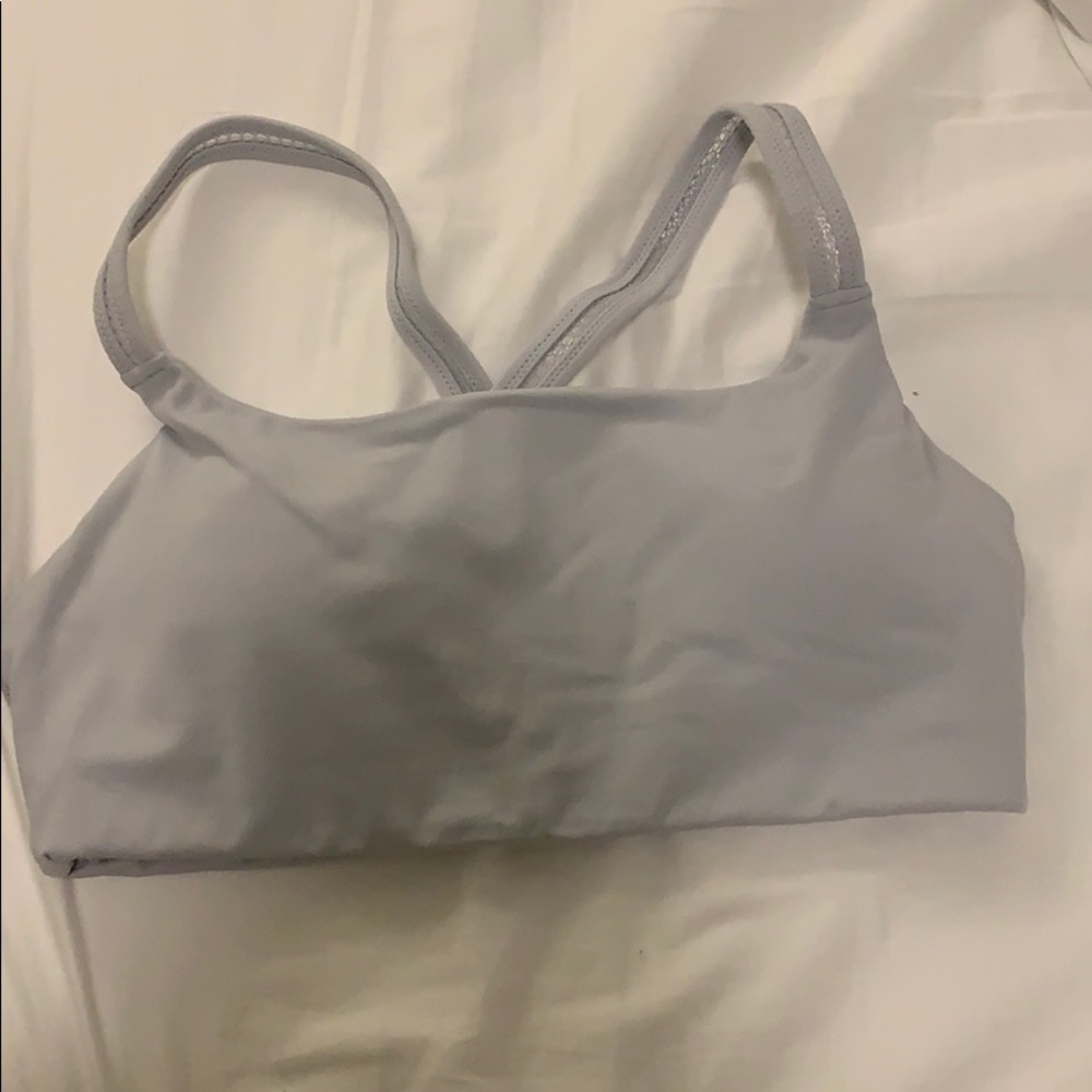 Grey Athleta sports bra mesh straps size small